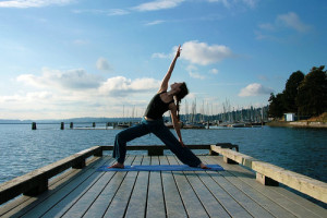 Sunrose Yoga Podcast// Online Yoga Class with Kelly Connor Sunrose// Reverse Warrior
